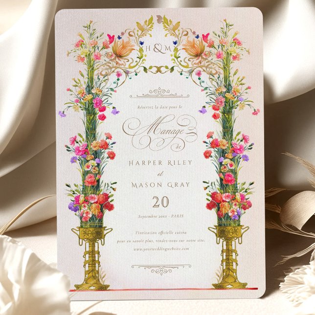 French Vintage Victorian Save the Date Invitation (Creator Uploaded)