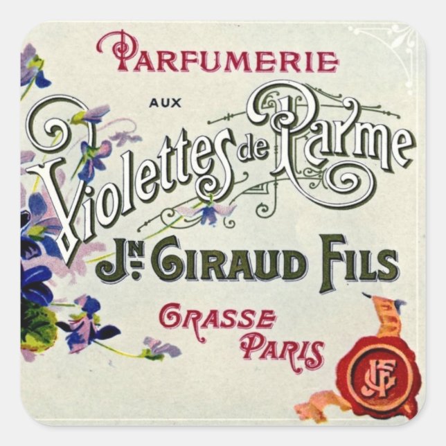 French Violette Perfume Label (Front)