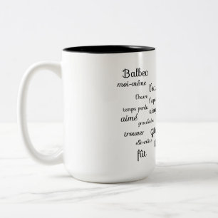 French vocabulary of Proust Two-Tone Coffee Mug