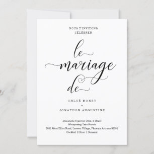French Wedding Invitation