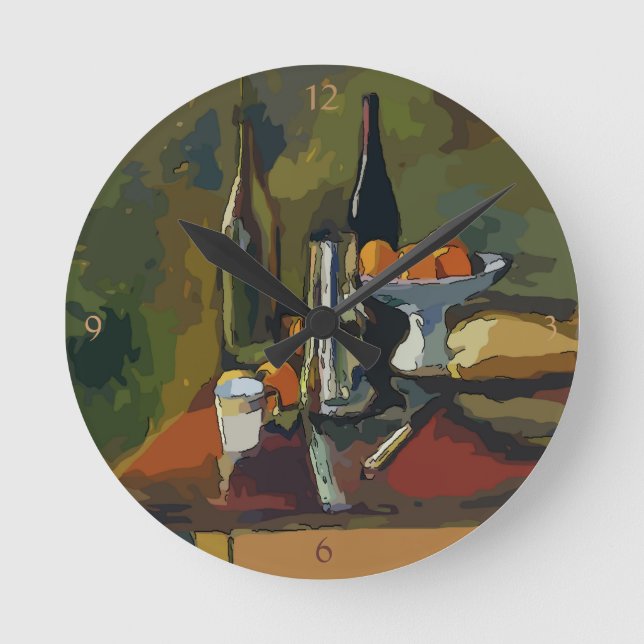 French Wine Country, Round Clock (Front)