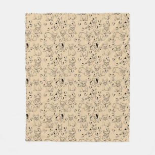 Frenchie and Bones Fleece Blanket
