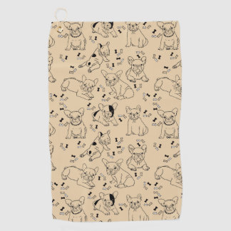 Frenchie and Bones Golf Towel