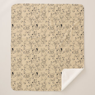 Frenchie and Bones Sherpa Blanket