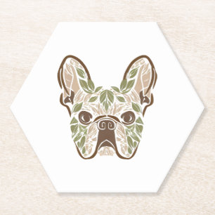 Frenchie art paper coaster