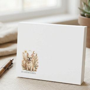 Frenchie boho neutral celestial post-it notes