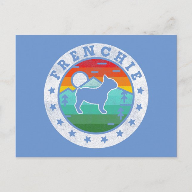 Frenchie Bulldog Dog Mum Dad  Holiday Postcard (Front)