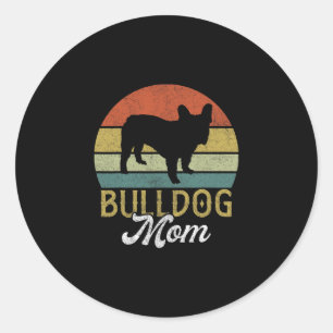 Frenchie Bulldog Mama Classic Round Sticker