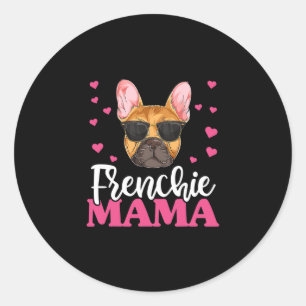 Frenchie Bulldog Mama Classic Round Sticker
