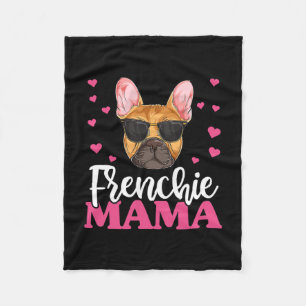 Frenchie Bulldog Mama  Fleece Blanket