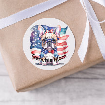 Frenchie Bulldog Mum Patriotic USA Flag 