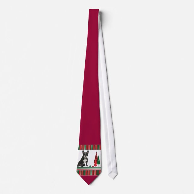 Frenchie Christmas Tie (Front)