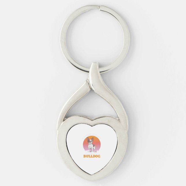 Frenchie Clos Gift I Speak Fluent French Bulldog Key Ring (Front)
