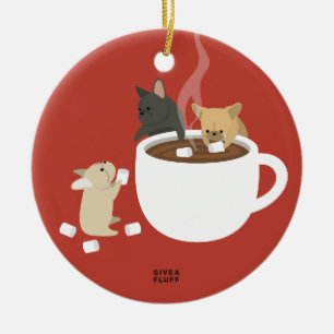 Frenchie Cocoa Ceramic Ornament