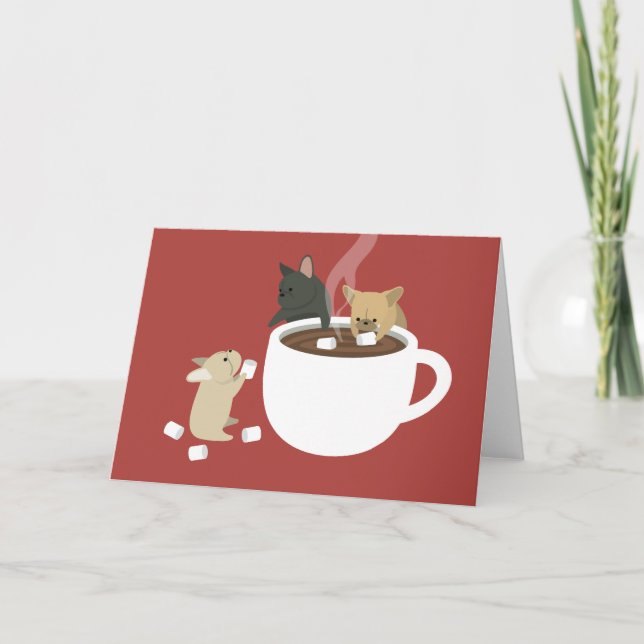 Frenchie Cocoa Holiday Card (Front)
