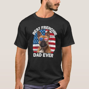 Frenchie Dad  French Bulldog  Owner 4th Of July T-Shirt