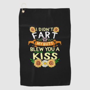 Frenchie Didn't Fart Butt Kiss Dog Mum Mama Golf Towel
