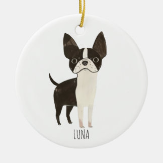 Frenchie Dog Ceramic Ornament