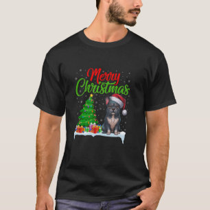 Frenchie Dog Christmas Tree Lights Xmas Frenchie D T-Shirt