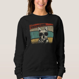 Frenchie Dog Cool Simple Vintage Retro Style Sweatshirt
