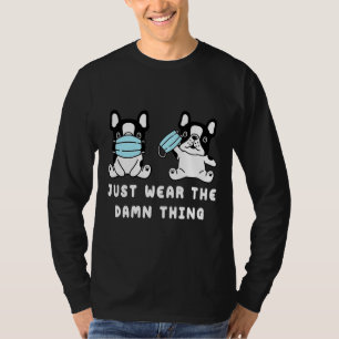 Frenchie Dog Face Mask Cute French T-Shirt