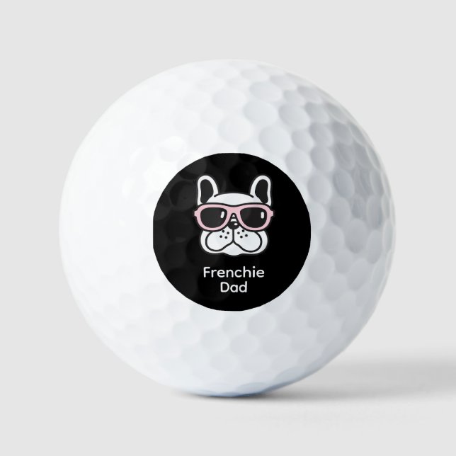 Frenchie Dog French Bulldog Father's Day Golf Balls (Front)