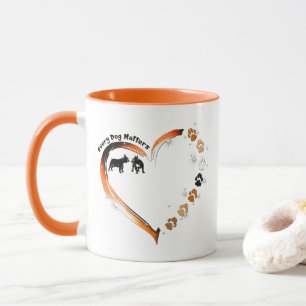 Frenchie Every Dog Matters Golden Heart Pet Paws Mug