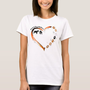 Frenchie Every Dog Matters Golden Heart Pet Paws T-Shirt