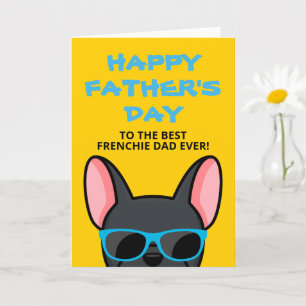Frenchie Father's Day Black French Bulldog Card