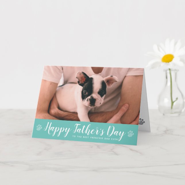 Frenchie Father's Day | Frenchie Dog Dad Card (Small Plant)