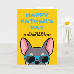 Frenchie Father's Day Lilac Tan French Bulldog Card