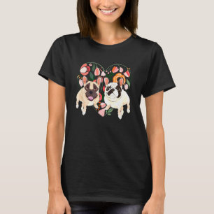 Frenchie Flowers Heart Cute Dog French Bulldog T-Shirt