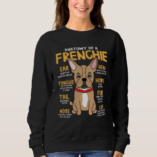 Frenchie French Bulldog Anatomy Funny Dog Mum Dad Sweatshirt
