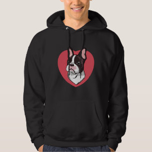 Frenchie French Bulldog Black And White Colorfull  Hoodie