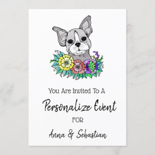 *~*  Frenchie French Bulldog Cute Event Invitation