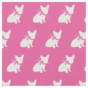 Frenchie French Bulldog Dog Frenchy Pink Fabric