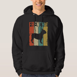 Frenchie French Bulldog Dog Vintage Retro Style Hoodie