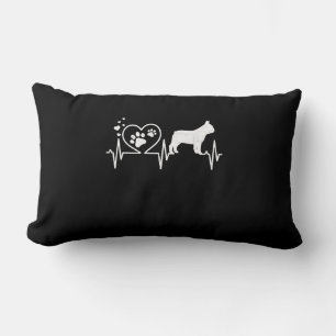 frenchie french bulldog heartbeat simple gift lumbar cushion