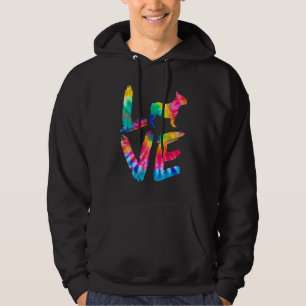 Frenchie French Bulldog Tie Dye Love Dog Mum Dad Hoodie