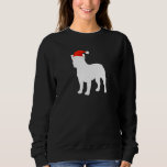 Frenchie French Bulldog Wearing Santa Hat Christma Sweatshirt<br><div class="desc">Frenchie French Bulldog Wearing Santa Hat Christmas Dog</div>