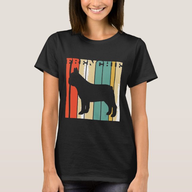 Frenchie  Frenchie French Bulldog Retro T-Shirt (Front)