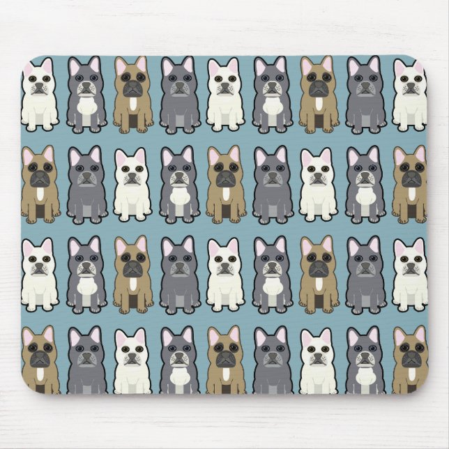 Frenchie Friends Mouse Pad (Front)