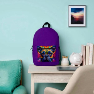 Frenchie Fun Birthday Fantasy  Printed Backpack