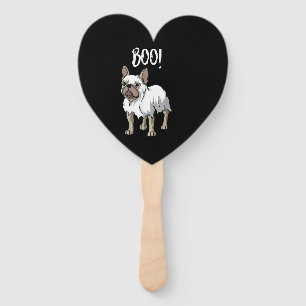 Frenchie Ghost Costume Funny Bulldog Halloween Hand Fan