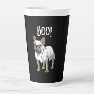 Frenchie Ghost Costume Funny Bulldog Halloween Latte Mug