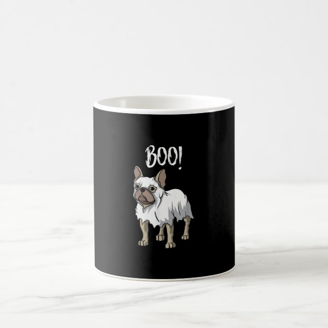 Frenchie Ghost Costume Funny Bulldog Halloween Magic Mug (Center)