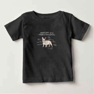 Frenchie Gift Anatomy Of A French Bulldog Baby T-Shirt
