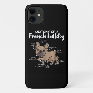Frenchie Gift Anatomy Of A French Bulldog Gift iPhone 11 Case