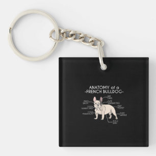Frenchie Gift Anatomy Of A French Bulldog Key Ring
