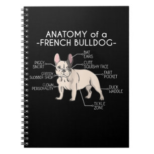 Frenchie Gift   Anatomy Of A French Bulldog Notebook